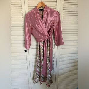 Stunning pink and gold Adolfo Dominguez dress with matching jacket